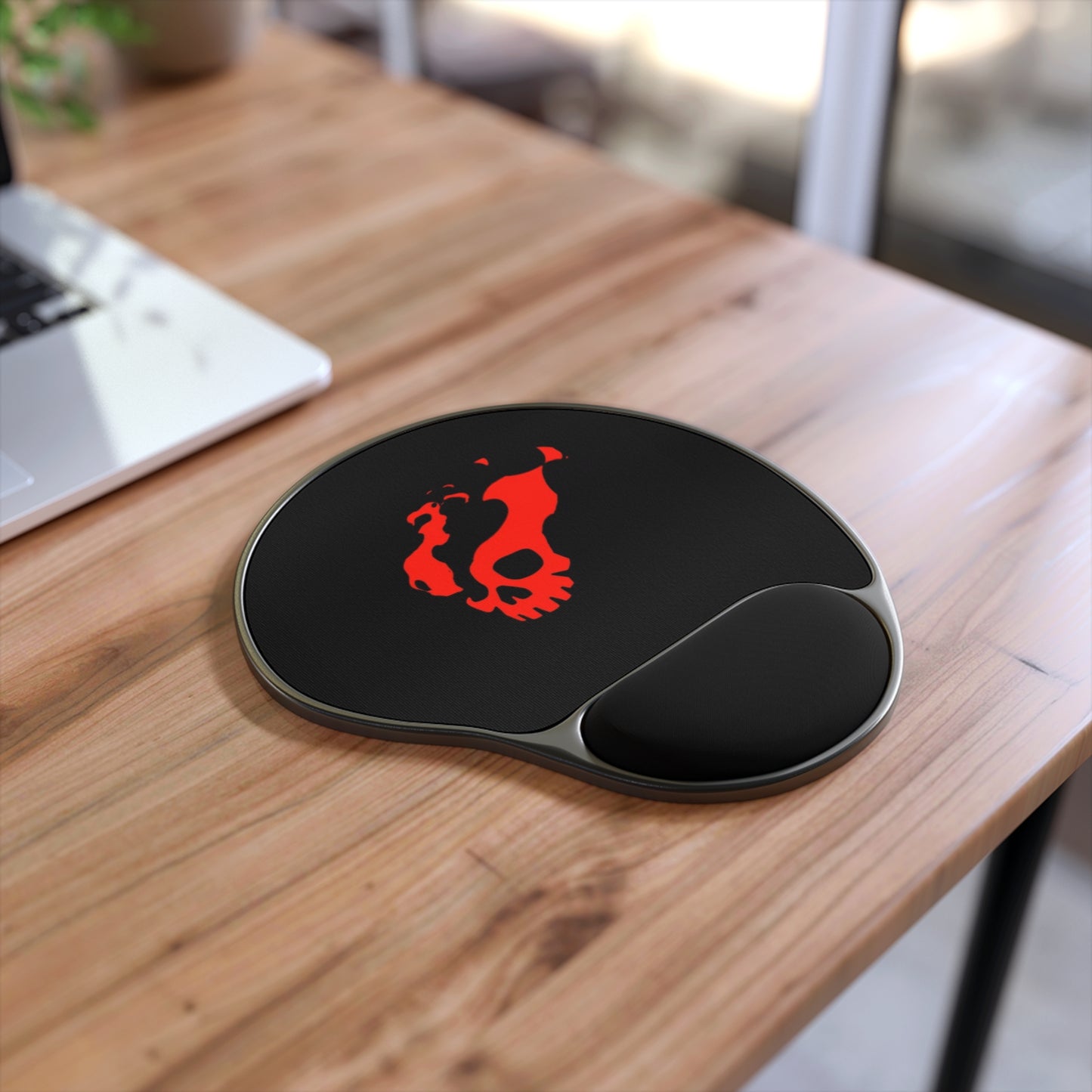 Gothic Skull Mouse Pad with Wrist Rest, Ergonomic Mouse Mat for Gamers, Office Accessories, Cute Desk Decor, Halloween Gift